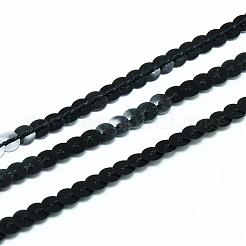 プラスチックスパンコールビーズ  スパンコールビーズ  装飾アクセサリー  フラットラウンド  ブラック  6mm  約100ヤード/ロール&nbsp;PVC-Q085-6mm-26A