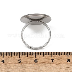 304 Stainless Steel Cuff Ring Components&nbsp;STAS-D372-05P-02C