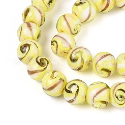 Handmade Gold Sand Lampwork Beads&nbsp;LAMP-T024-11E