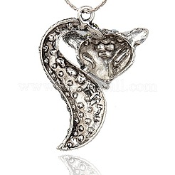 Tibetan Style Alloy Rhinestone Big Pendants&nbsp;RB-J122-28AS