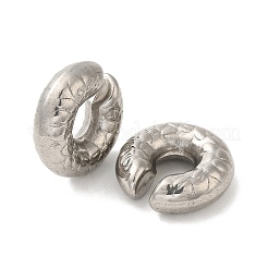 変色しない304ステンレススチールのイヤーカフ金具  ラウンド  ステンレス鋼色  29x29.5x10.5mm&nbsp;STAS-O006-07B-P