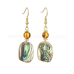 Natural Paua Shell Dangle Earrings&nbsp;EJEW-JE07429-01