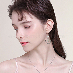 316サージカルステンレススチールピアスフック200個  水平ループ付き  耳ワイヤー  ステンレス鋼色  18x18mm  21ゲージ  ピン：0.7mm  穴：2mm&nbsp;STAS-BBC0006-22