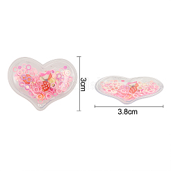 60Pcs 6 Colors Quicksand Sequin Plastic Cabochons&nbsp;KY-CJ0001-41