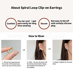 Brass Clip-on Earring Converters Findings&nbsp;KK-D060-03G-02
