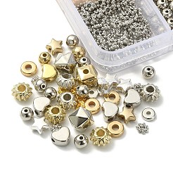 CCBプラスチックビーズ  混合図形  ミックスカラー  4~8x4~8x1~6.5mm  穴：1~2.5mm  634個/箱&nbsp;CCB-YW0001-23