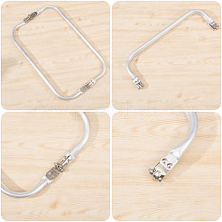 アルミ財布フレックスフレーム  鉄パーツ  銀  28.6x9.35x2.2cm&nbsp;FIND-WH0148-179