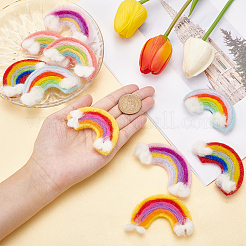 10Pcs 5 Colors Handwork Felt Needle Felting Rainbow Ornaments&nbsp;AJEW-BC0001-98