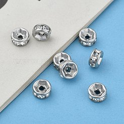 316サージカルステンレススチールラインストーンスペーサービーズ  フラットラウンド  フラットラウンド  ステンレス鋼色  5x2.5mm  穴：1mm&nbsp;STAS-L285-001P-02