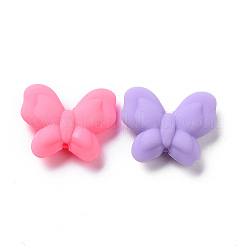 ラバー加工アクリルビーズ  蝶  ミックスカラー  18x21.5x6.5mm  穴：1.6mm  403個/ 500g&nbsp;SACR-P018-01M