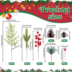 160Pcs Resin & Pvc Artificial Pine Needle Branches&nbsp;FIND-PH0025-62
