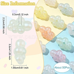 20Pcs Transparent Acrylic Beads&nbsp;OACR-YW0002-14
