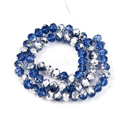 Electroplate Transparent Glass Beads Strands&nbsp;EGLA-A034-T8mm-M03