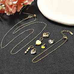 Enamel & Shell Pearl & Glass Heart Pendant & Necklaces & Bracelets Sets&nbsp;SJEW-Q002-03G