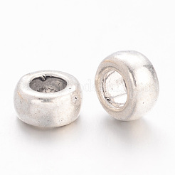 チベット風合金ビーズ  リング  アンティークシルバー  6.5x3mm  穴：3mm&nbsp;X-EA6681Y