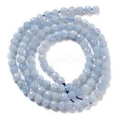 天然アンジェライトビーズ連売り  多面カット  ラウンド  4mm  穴：0.8mm  約92~95個/連  14.96~15.16''（38センチメートル）&nbsp;G-G161-A05-03