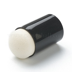 プラスチック製の指スポンジ  クラフトスポンジダウバー  塗装用  インク  カード作り  コラム  ブラック  32x18mm&nbsp;AJEW-I058-01A