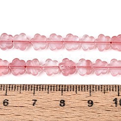 チェリークォーツガラスビーズ連売り  スター  5.5~6x6~6.5x2~3mm  穴：0.7~0.8mm  約63~65個/連  14.76~15.16インチ（37.5~38.5cm）&nbsp;G-N257-24A-10