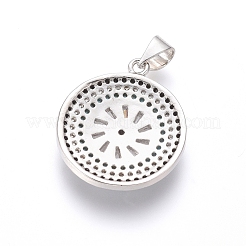 Brass Micro Pave Cubic Zirconia Pendants&nbsp;ZIRC-I032-50-A