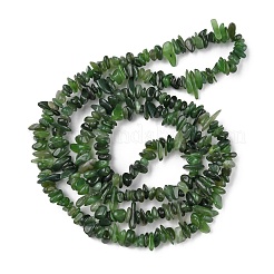 天然石翡翠ビーズ連売り  チップ  5~8x5~8x2.5~8mm  穴：0.6mm  30.94~31.97''（78.6~81.2センチメートル）&nbsp;G-G0003-B37