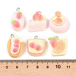 Strawberry Opaque Resin Imitation Food Pendants&nbsp;RESI-P049-04P-M