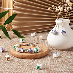 72Pcs 4 Color Handmade Porcelain Ceramic Beads Strands&nbsp;PORC-FW0001-01