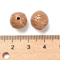 不透明なアクリルビーズ  亀の甲  ペルー  10~11x12mm  穴：1.8mm  約625個/500g&nbsp;OACR-G037-01B