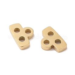 イオンプレーティング（IP）304ステンレス鋼シャンデリア部品リンク  長方形  14KGP本金メッキ  3.5x6x1mm  穴：1mm&nbsp;STAS-Q215-17G-04