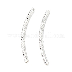 Rack Plating Brass Curved Tube Beads&nbsp;KK-WH0061-02F-S
