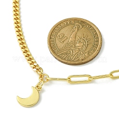 Brass Pendant Necklaces with Curb & Paperclip Chains&nbsp;NJEW-JN04608-02