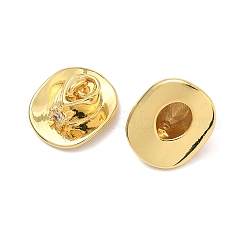 Brass Micro Pave Cubic Zirconia Pendants&nbsp;KK-P345-21G