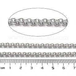 変色しない304ステンレススチールアズキチェーン  ステンレス鋼色  リンク：3.8x3x0.8mm&nbsp;CHS-H026-07B-P