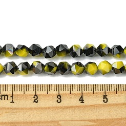 電気メッキガラスビーズセット  多面カットラウンド  きいろ  5.5x5x6mm  穴：1mm  約101個/連  22.05''（56センチメートル）&nbsp;EGLA-K061-06A-HP02
