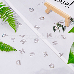 304 Stainless Steel Alphabet Letter Charms&nbsp;STAS-PH0019-70