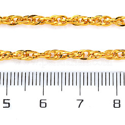 3mmラックメッキ真鍮ロープチェーンネックレス女性男性用  カドミウムフリー＆鉛フリー  901ステンレススチール留め具  長持ちメッキ  18KGP本金メッキ  23.62インチ（60cm）&nbsp;MAK-L044-29G