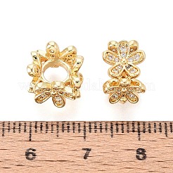 Daisy Flower European Beads&nbsp;KK-T079-67G