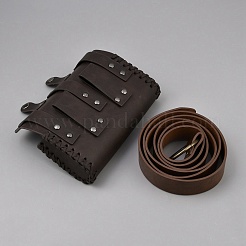 レザーウエストバッグとベルトセット  合金バックル  コーヒー  175x100x45mm&nbsp;AJEW-WH20816-223A