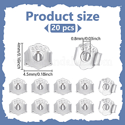 20Pcs Rhodium Plated 925 Sterling Silver Friction Ear Nuts&nbsp;FIND-ME0001-05