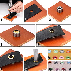 200 Sets 10 Colors Iron Grommet Eyelet Findings&nbsp;SCRA-GF0001-10B-06