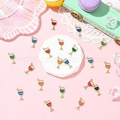 20Pcs 4 Colors Alloy Enamel Pendants&nbsp;ENAM-YW0006-15