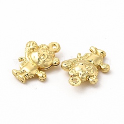 ラックメッキ真鍮チャーム  カドミウムフリー＆鉛フリー  虎のチャーム  18KGP本金メッキ  17x13x4mm  穴：0.8mm&nbsp;KK-K165-03G