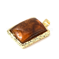 Brass Resin Pendants&nbsp;KK-A296-53G-G02