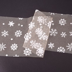 Snowflake Deco Mesh Ribbons&nbsp;OCOR-P010-G02