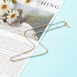Two Tone 304 Stainless Steel Cable Chains Necklaces&nbsp;NJEW-JN03610