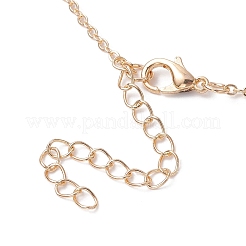 Colorful Glass Round Beaded Pendant Necklaces&nbsp;NJEW-JN04581-01