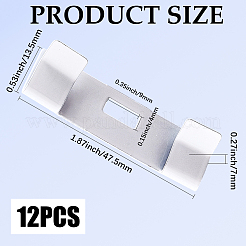 鉄製カーテンクリップフック  ホワイト  47.5x13.5x7mm  12個/セット&nbsp;AJEW-CP0009-31A