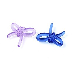 透明なアクリルビーズ  蝶結び  ミックスカラー  25.5~26x27.5~28x9mm  穴：3mm&nbsp;X-TACR-T030-02M