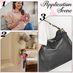 4Pcs 4 Colors Pu Leather Pendant Decorations&nbsp;KEYC-CL0001-13B