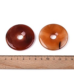 天然赤瑪瑙ビッグペンダント  ドーナツ/円盤チャーム  49~50.5x6.5~8mm  穴：9~11mm&nbsp;G-T144-43D