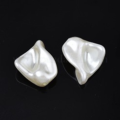 ABSプラスチックパール調ペンダント  ナゲット  乳白色  24x19.5x9mm  穴：1.2mm  約320個/500g&nbsp;KY-T023-019